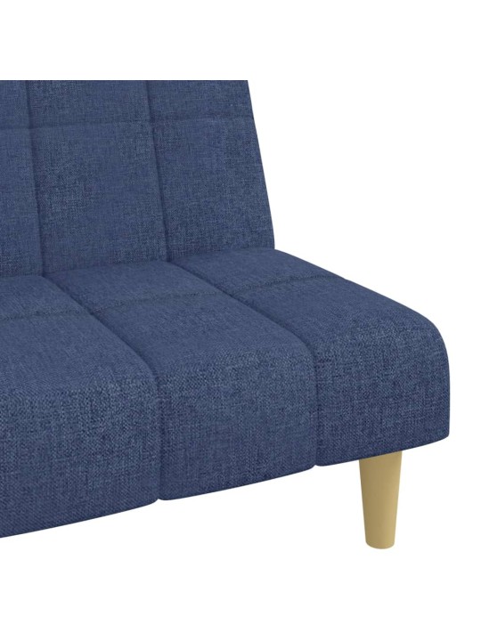 2místná rozkládací pohovka modrá textil