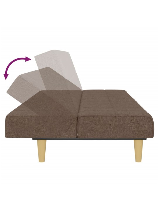 2místná rozkládací pohovka taupe textil