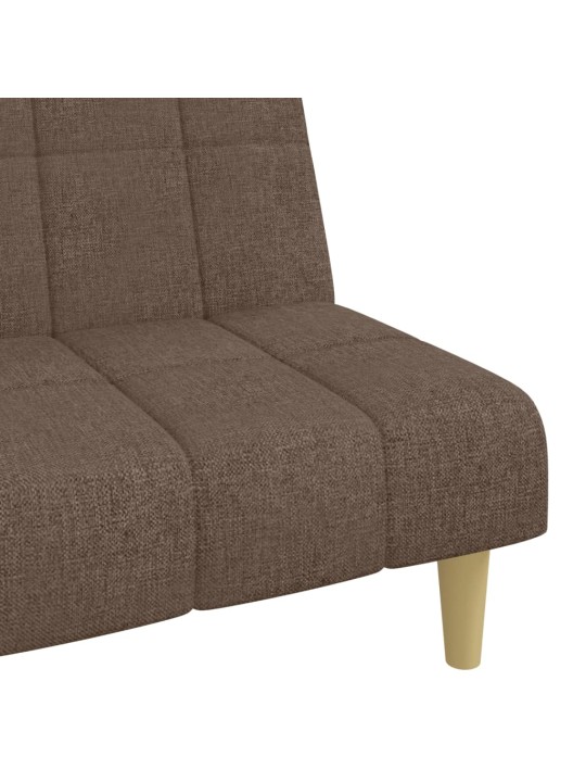 2místná rozkládací pohovka taupe textil