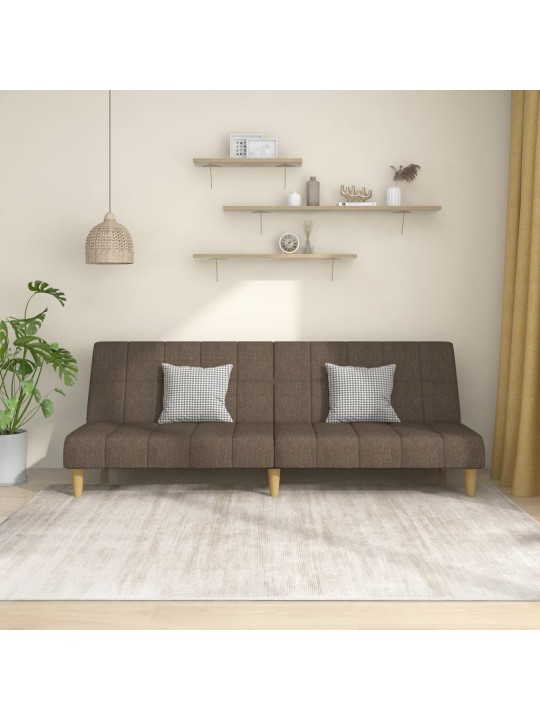 2místná rozkládací pohovka taupe textil