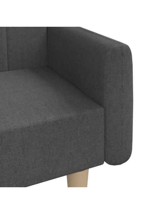 2místná rozkládací pohovka tmavě šedá textil