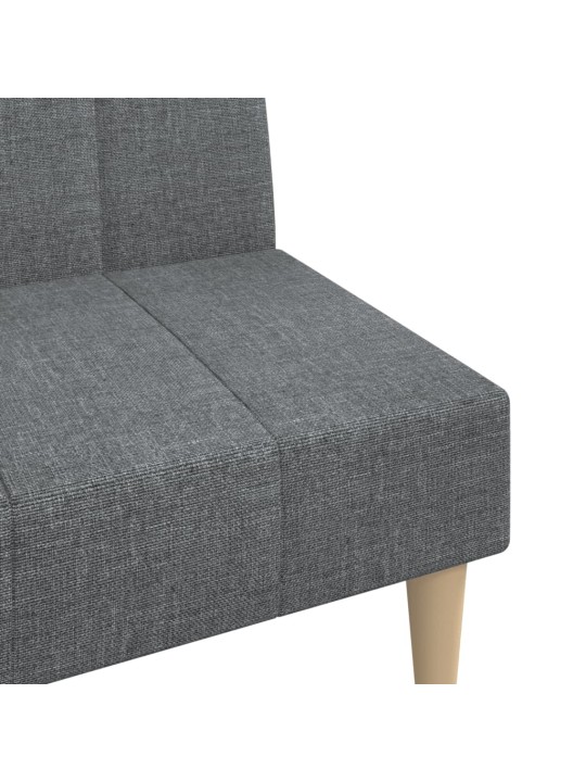 2místná rozkládací pohovka světle šedá textil