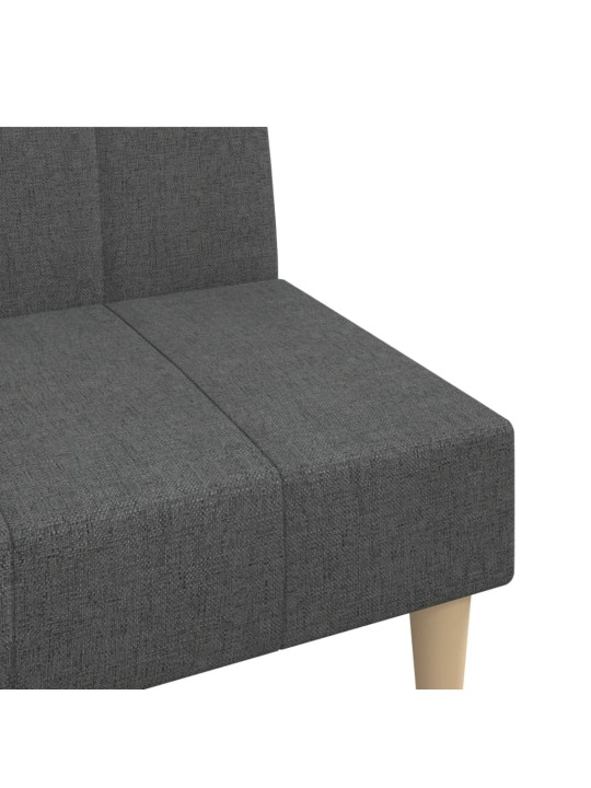 2místná rozkládací pohovka tmavě šedá textil