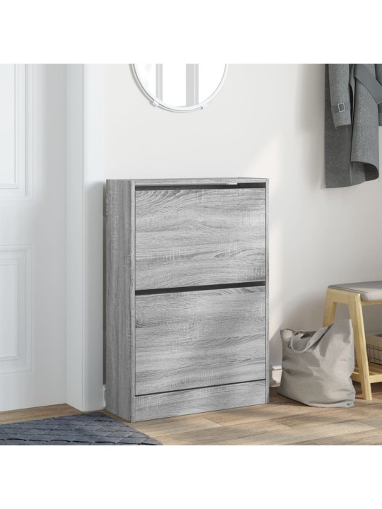 Botník šedý sonoma 60 x 21 x 87,5 cm kompozitní dřevo