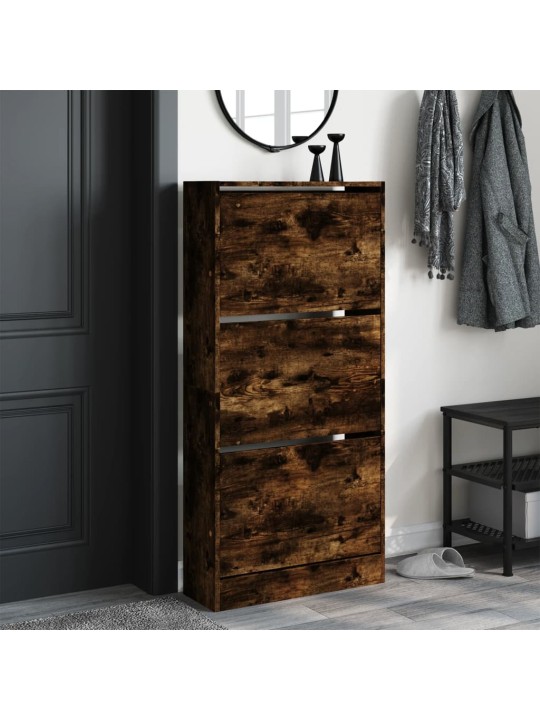 Botník kouřový dub 60 x 21 x 125,5 cm kompozitní dřevo