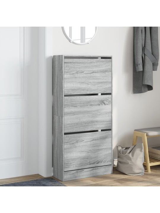 Botník šedý sonoma 60 x 21 x 125,5 cm kompozitní dřevo
