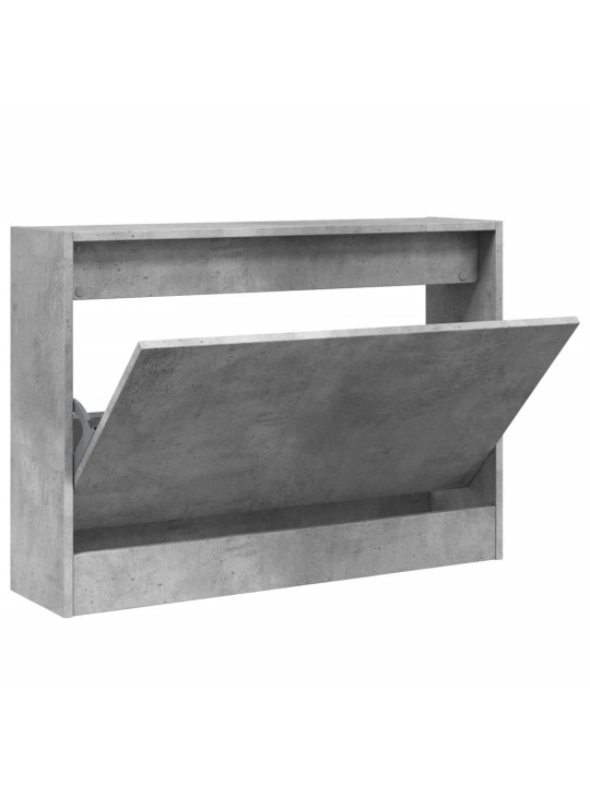 Botník betonově šedý 80 x 21 x 57 cm kompozitní dřevo