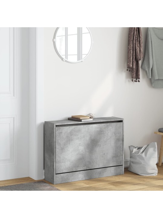 Botník betonově šedý 80 x 21 x 57 cm kompozitní dřevo