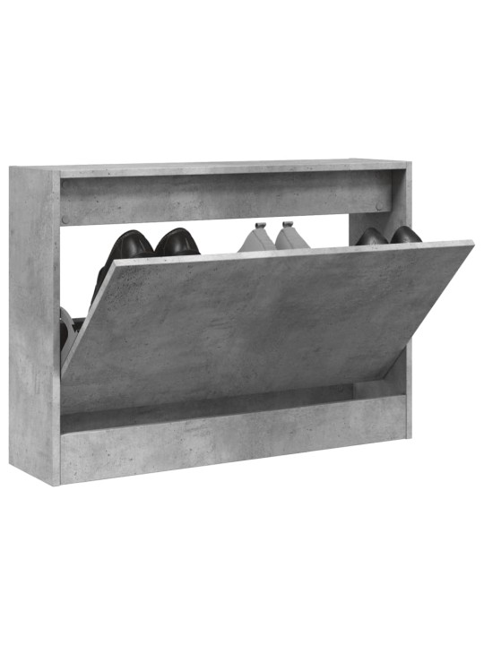 Botník betonově šedý 80 x 21 x 57 cm kompozitní dřevo