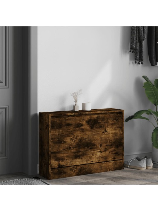 Botník kouřový dub 80 x 21 x 57 cm kompozitní dřevo