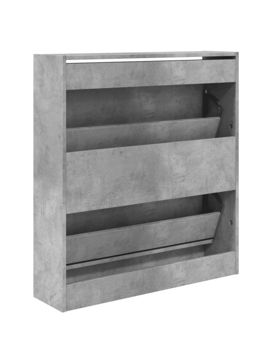 Botník betonově šedý 80 x 21 x 87,5 cm kompozitní dřevo