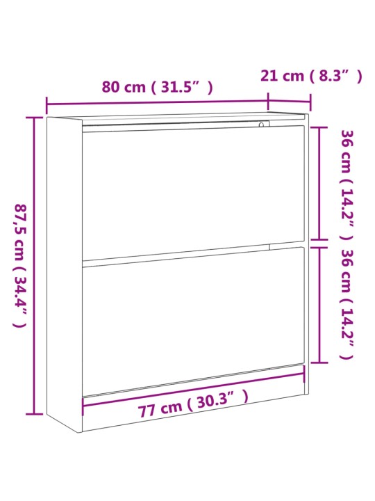 Botník betonově šedý 80 x 21 x 87,5 cm kompozitní dřevo