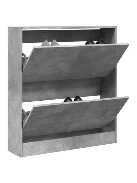 Botník betonově šedý 80 x 21 x 87,5 cm kompozitní dřevo