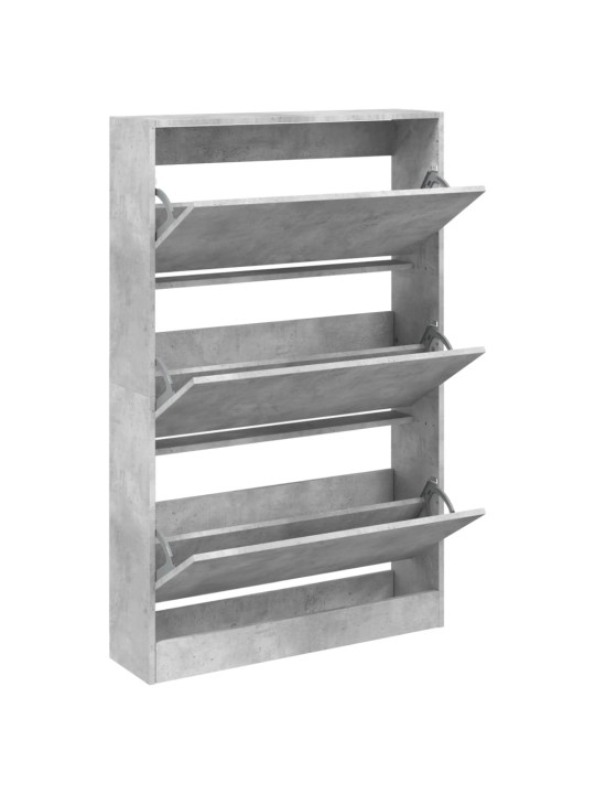Botník betonově šedý 80 x 21 x 125,5 cm kompozitní dřevo