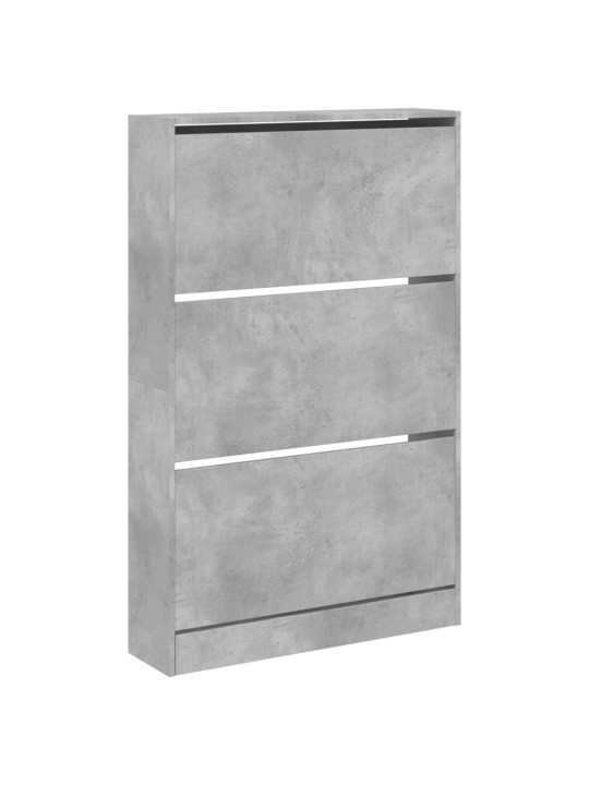 Botník betonově šedý 80 x 21 x 125,5 cm kompozitní dřevo