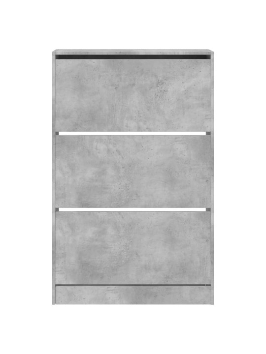Botník betonově šedý 80 x 21 x 125,5 cm kompozitní dřevo