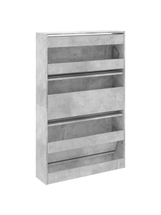 Botník betonově šedý 80 x 21 x 125,5 cm kompozitní dřevo