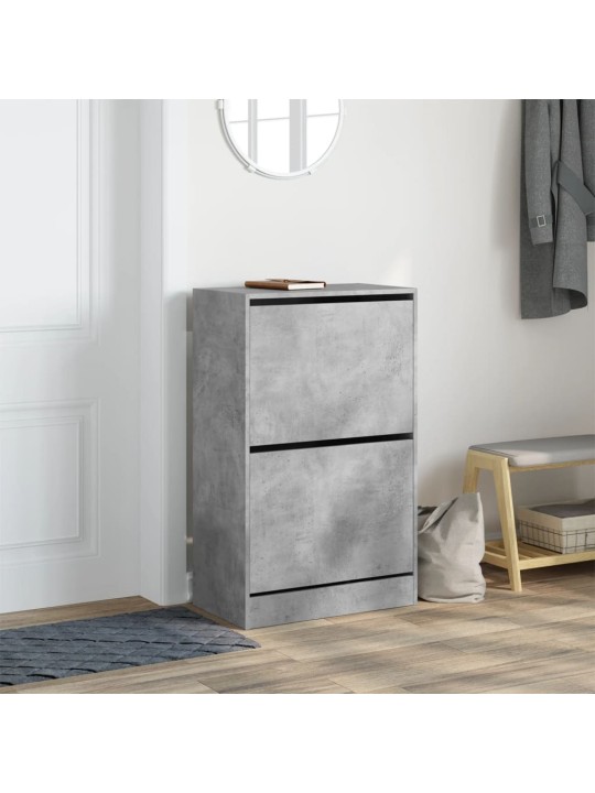 Botník betonově šedý 60 x 34 x 96,5 cm kompozitní dřevo