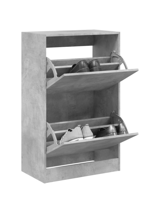 Botník betonově šedý 60 x 34 x 96,5 cm kompozitní dřevo