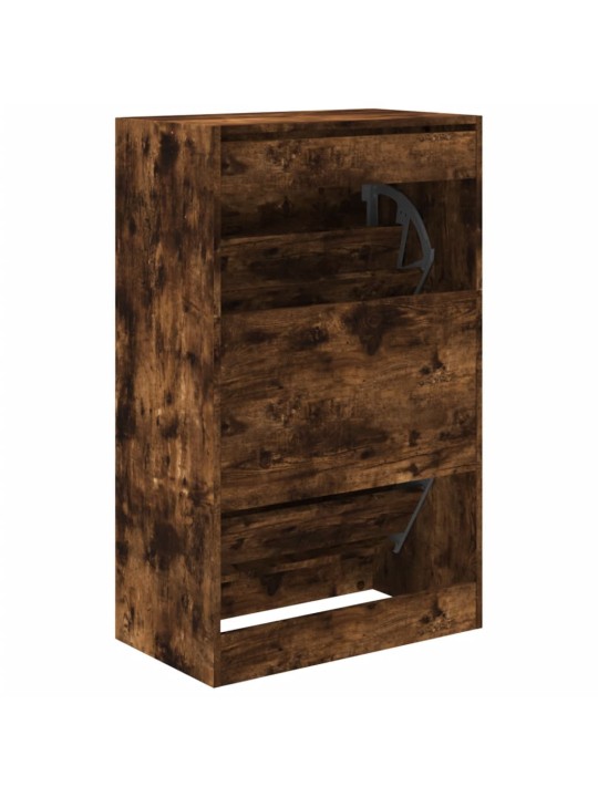 Botník kouřový dub 60 x 34 x 96,5 cm kompozitní dřevo