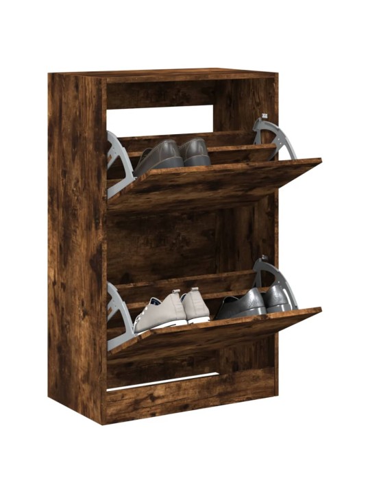 Botník kouřový dub 60 x 34 x 96,5 cm kompozitní dřevo
