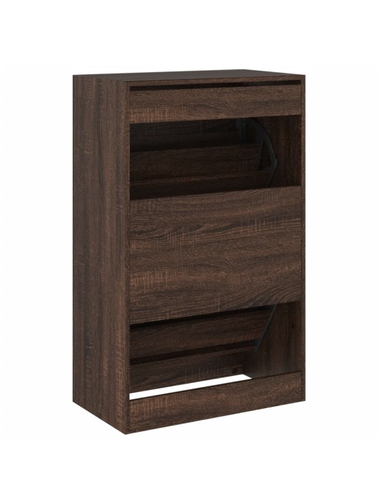 Botník hnědý dub 60 x 34 x 96,5 cm kompozitní dřevo