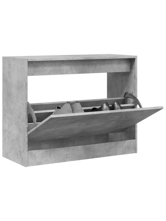 Botník betonově šedý 80 x 34 x 63 cm kompozitní dřevo