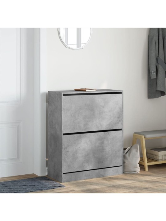 Botník betonově šedý 80 x 34 x 96,5 cm kompozitní dřevo