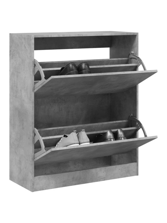 Botník betonově šedý 80 x 34 x 96,5 cm kompozitní dřevo