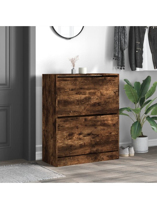 Botník kouřový dub 80 x 34 x 96,5 cm kompozitní dřevo