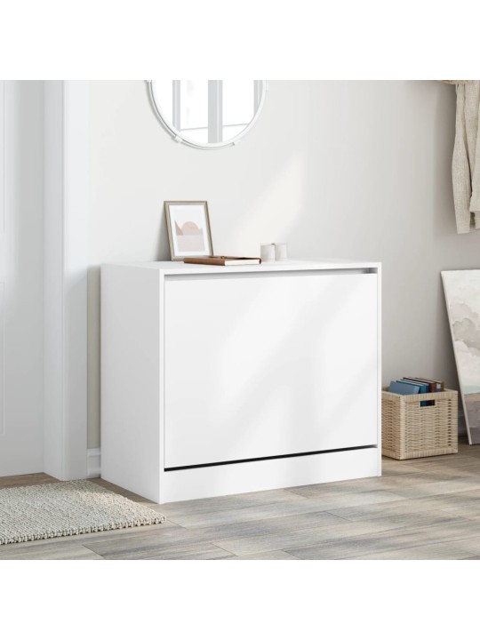 Botník bílý 80 x 42 x 69 cm kompozitní dřevo