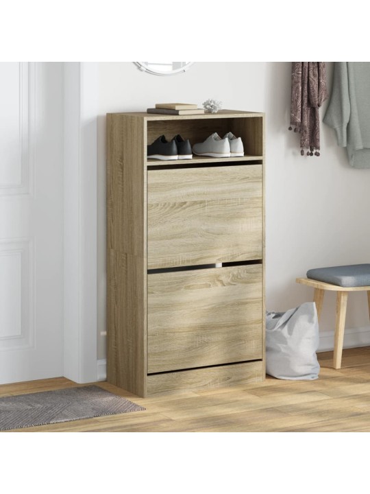 Botník dub sonoma 60 x 34 x 116 cm kompozitní dřevo