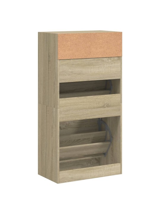 Botník dub sonoma 60 x 34 x 116 cm kompozitní dřevo