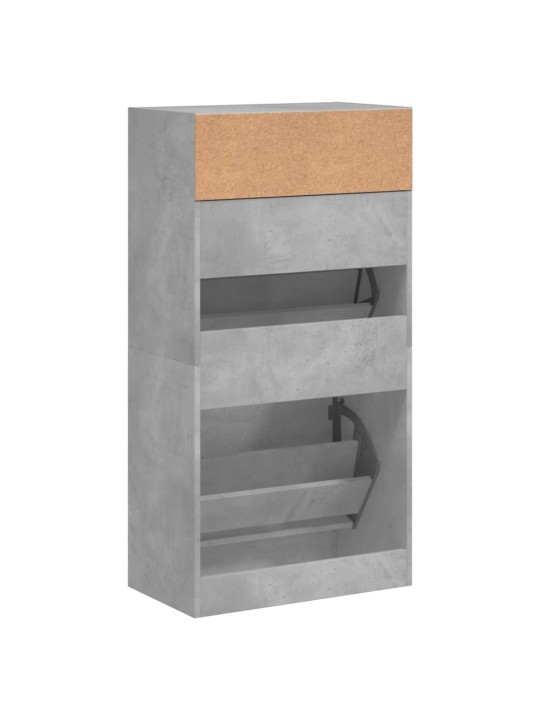 Botník betonově šedý 60 x 34 x 116 cm kompozitní dřevo