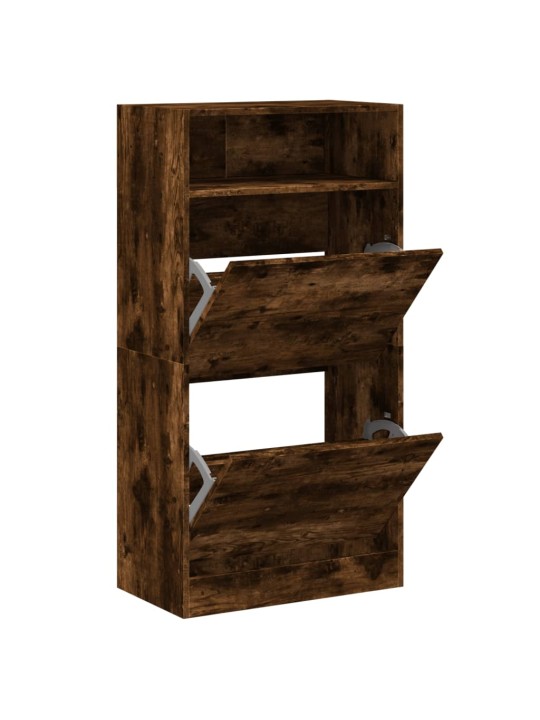 Botník kouřový dub 60 x 34 x 116 cm kompozitní dřevo