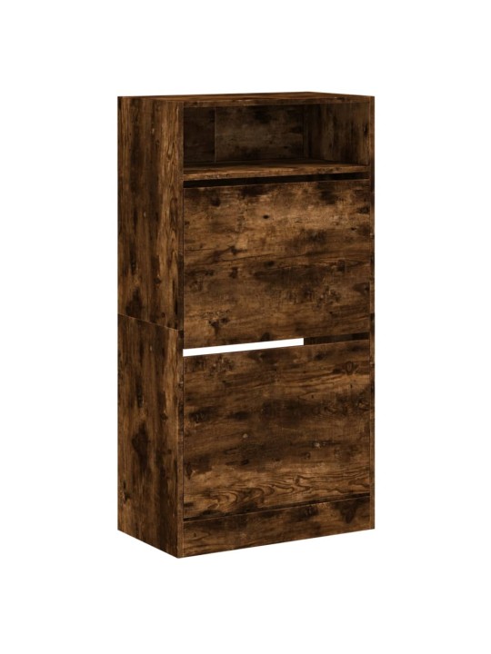 Botník kouřový dub 60 x 34 x 116 cm kompozitní dřevo