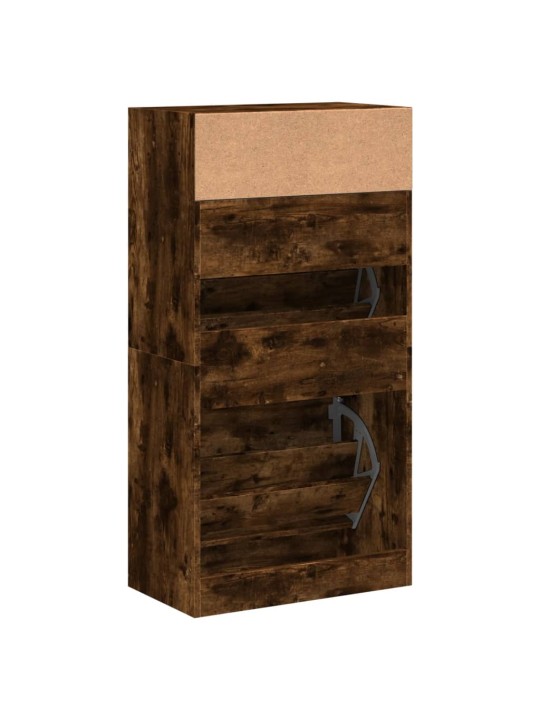 Botník kouřový dub 60 x 34 x 116 cm kompozitní dřevo