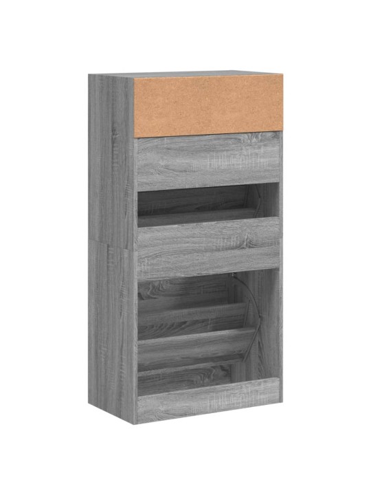 Botník šedý sonoma 60 x 34 x 116 cm kompozitní dřevo