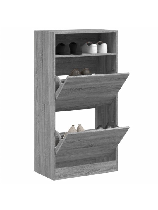 Botník šedý sonoma 60 x 34 x 116 cm kompozitní dřevo