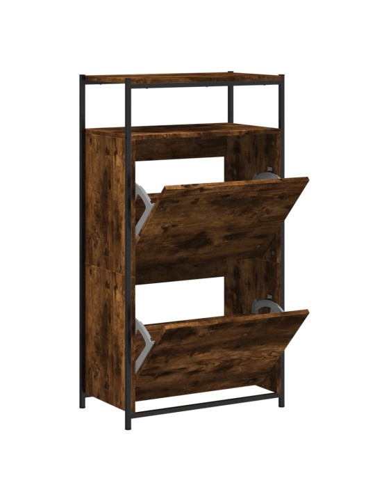 Botník kouřový dub 60 x 34 x 112 cm kompozitní dřevo