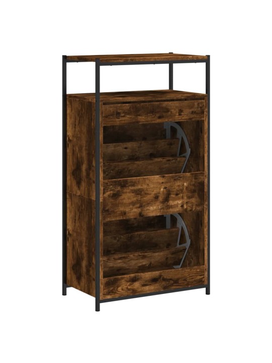 Botník kouřový dub 60 x 34 x 112 cm kompozitní dřevo