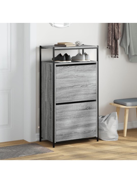 Botník šedý sonoma 60 x 34 x 112 cm kompozitní dřevo