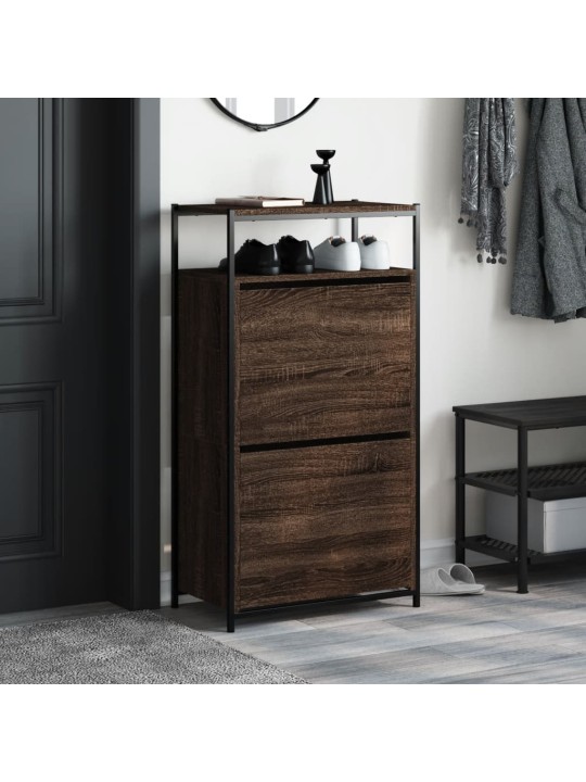Botník hnědý dub 60 x 34 x 112 cm kompozitní dřevo