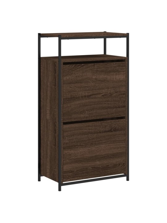 Botník hnědý dub 60 x 34 x 112 cm kompozitní dřevo