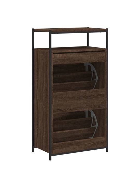 Botník hnědý dub 60 x 34 x 112 cm kompozitní dřevo