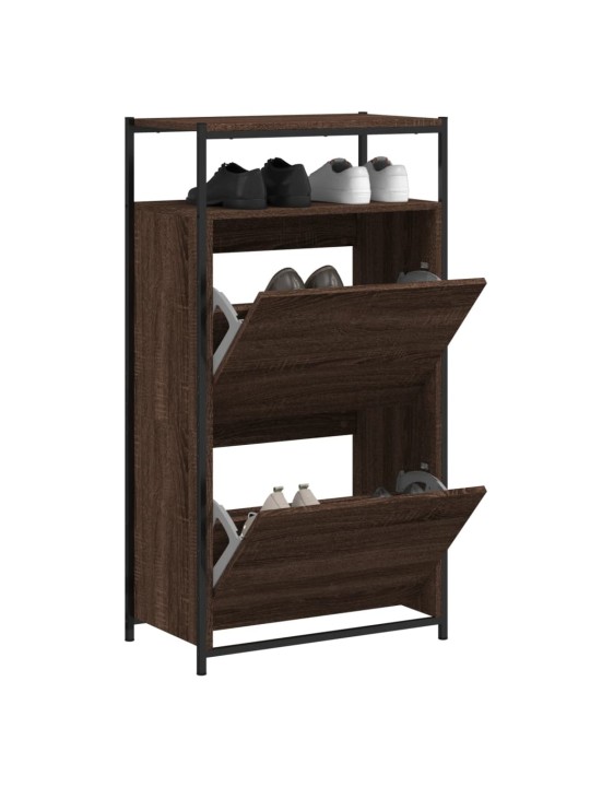 Botník hnědý dub 60 x 34 x 112 cm kompozitní dřevo