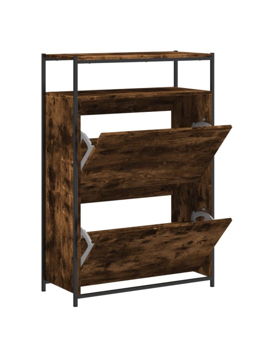 Botník kouřový dub 75 x 34 x 112 cm kompozitní dřevo
