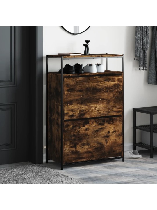 Botník kouřový dub 75 x 34 x 112 cm kompozitní dřevo