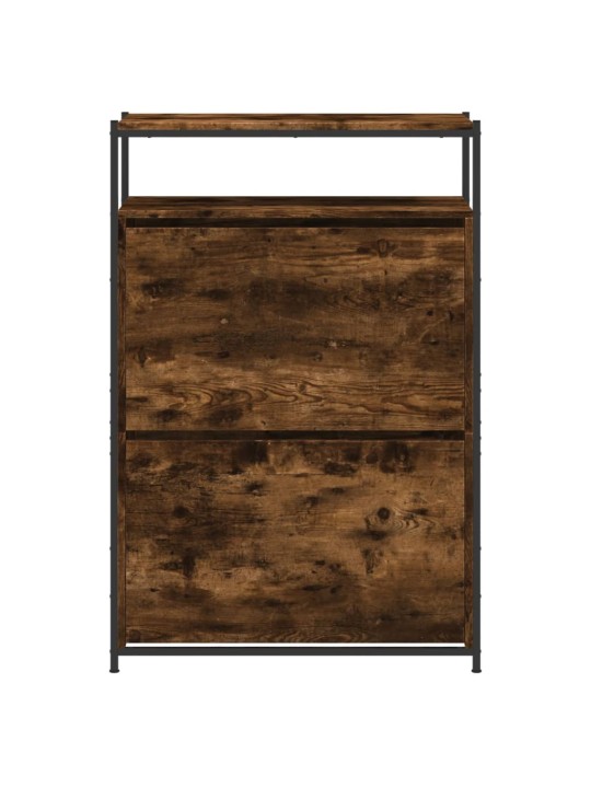 Botník kouřový dub 75 x 34 x 112 cm kompozitní dřevo