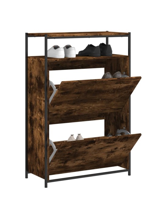 Botník kouřový dub 75 x 34 x 112 cm kompozitní dřevo